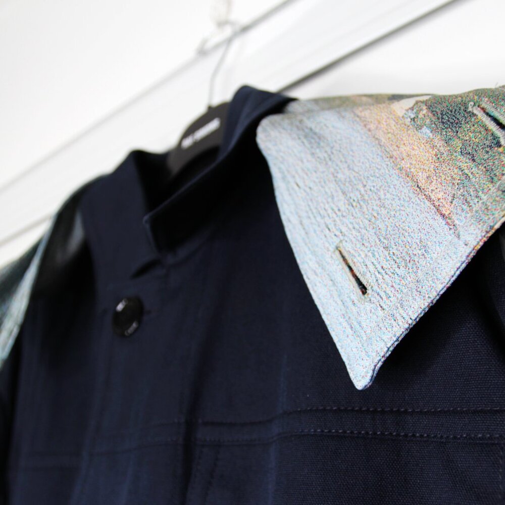 BNWT SS19 ACNE STUDIOS TWO-TONE PARKA NAVY 48 - Picture 5 of 16